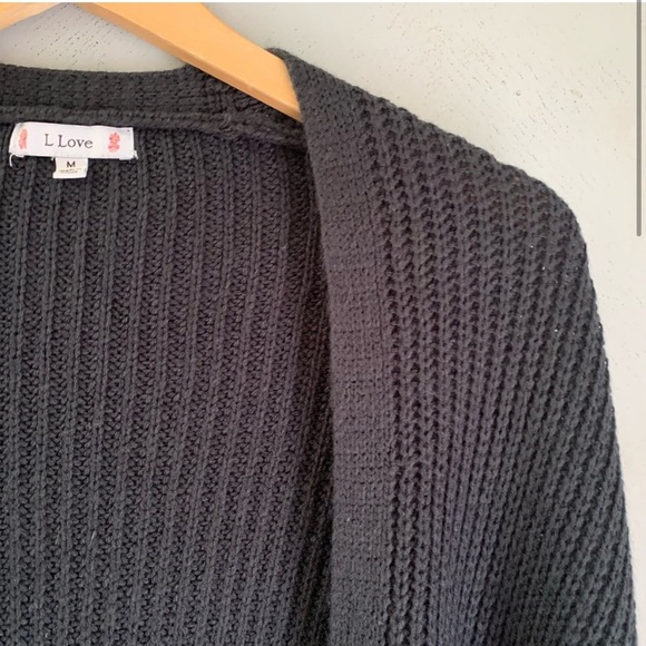 L. Love Open Front Sweater Cardigan - Picture 2 of 7